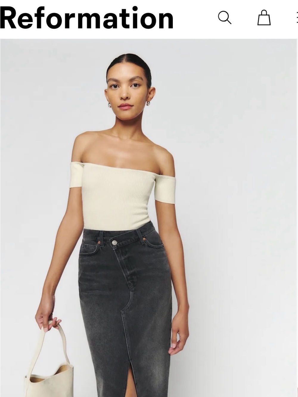 Reformation - Holly off the shoulder sweater